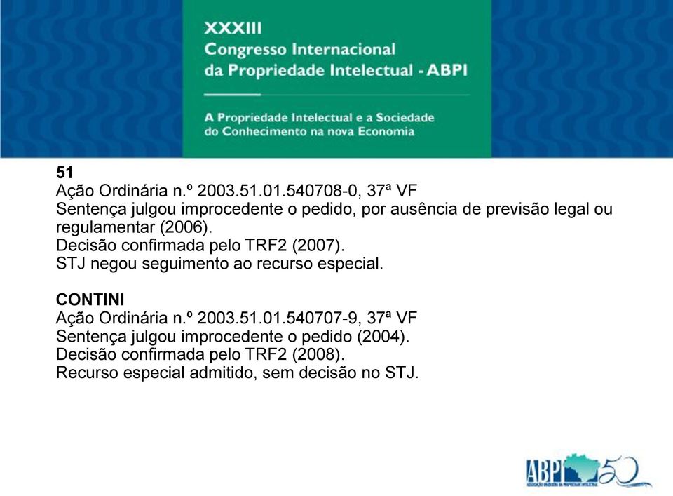 regulamentar (2006). Decisão confirmada pelo TRF2 (2007). STJ negou seguimento ao recurso especial.