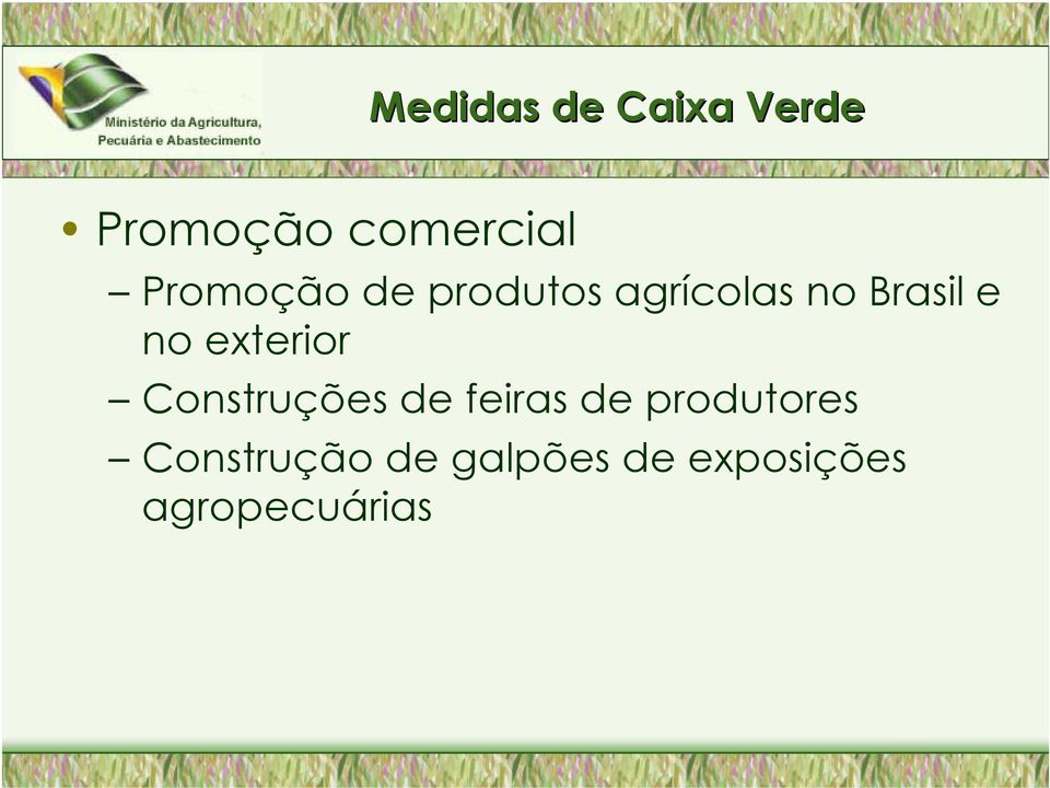 exterior Construções de feiras de produtores