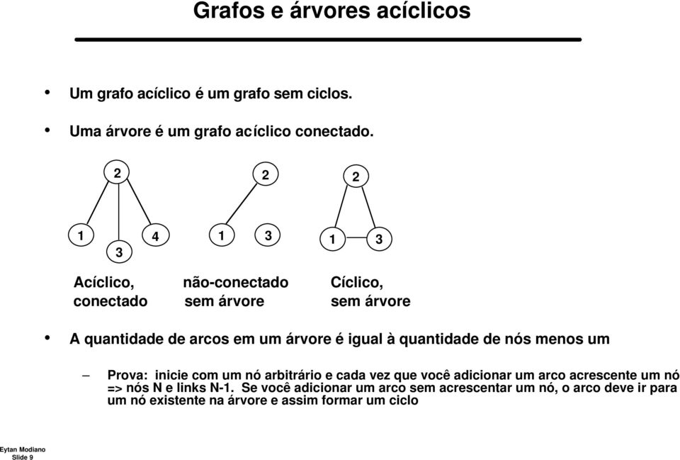 quantidade de nós menos um Prova: inicie com um nó arbitrário e cada vez que você adicionar um arco acrescente um nó =>