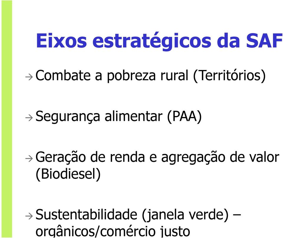 Geração de renda e agregação de valor