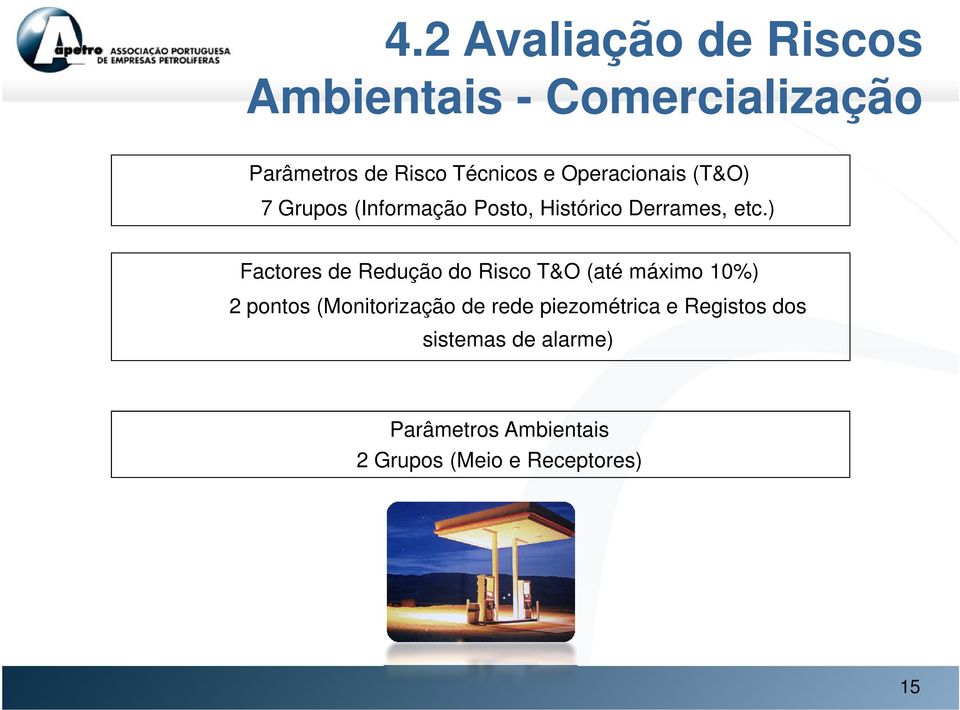 ) Factores de Redução do Risco T&O (até máximo 10%) 2 pontos (Monitorização de rede