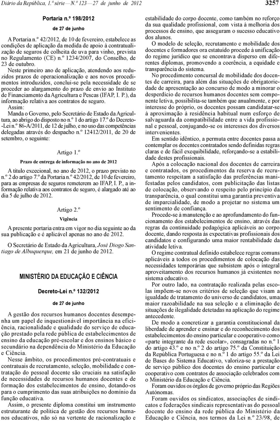 º 1234/2007, do Conselho, de 23 de outubro.