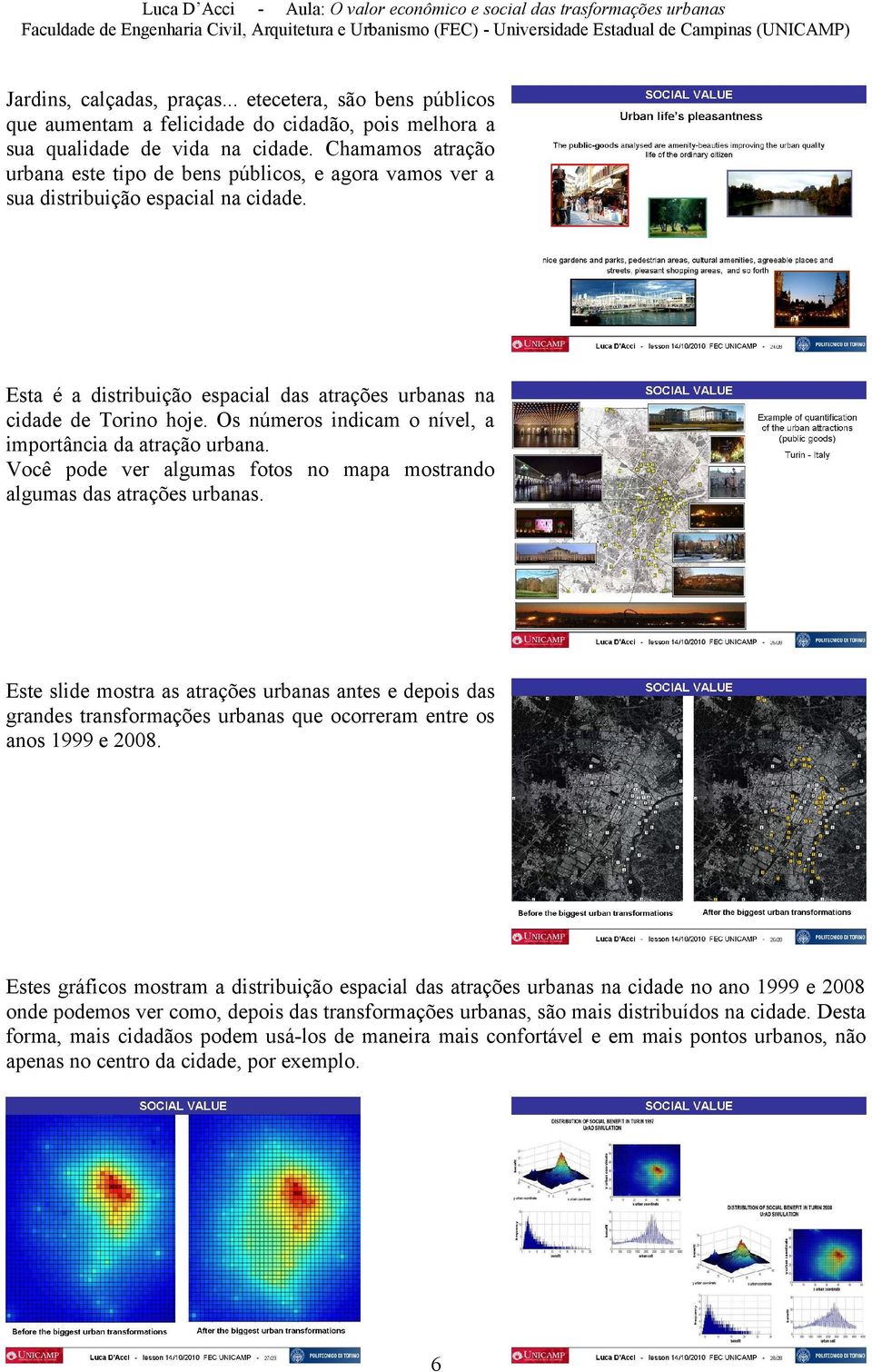 Os números indicam o nível, a importância da atração urbana. Você pode ver algumas fotos no mapa mostrando algumas das atrações urbanas.