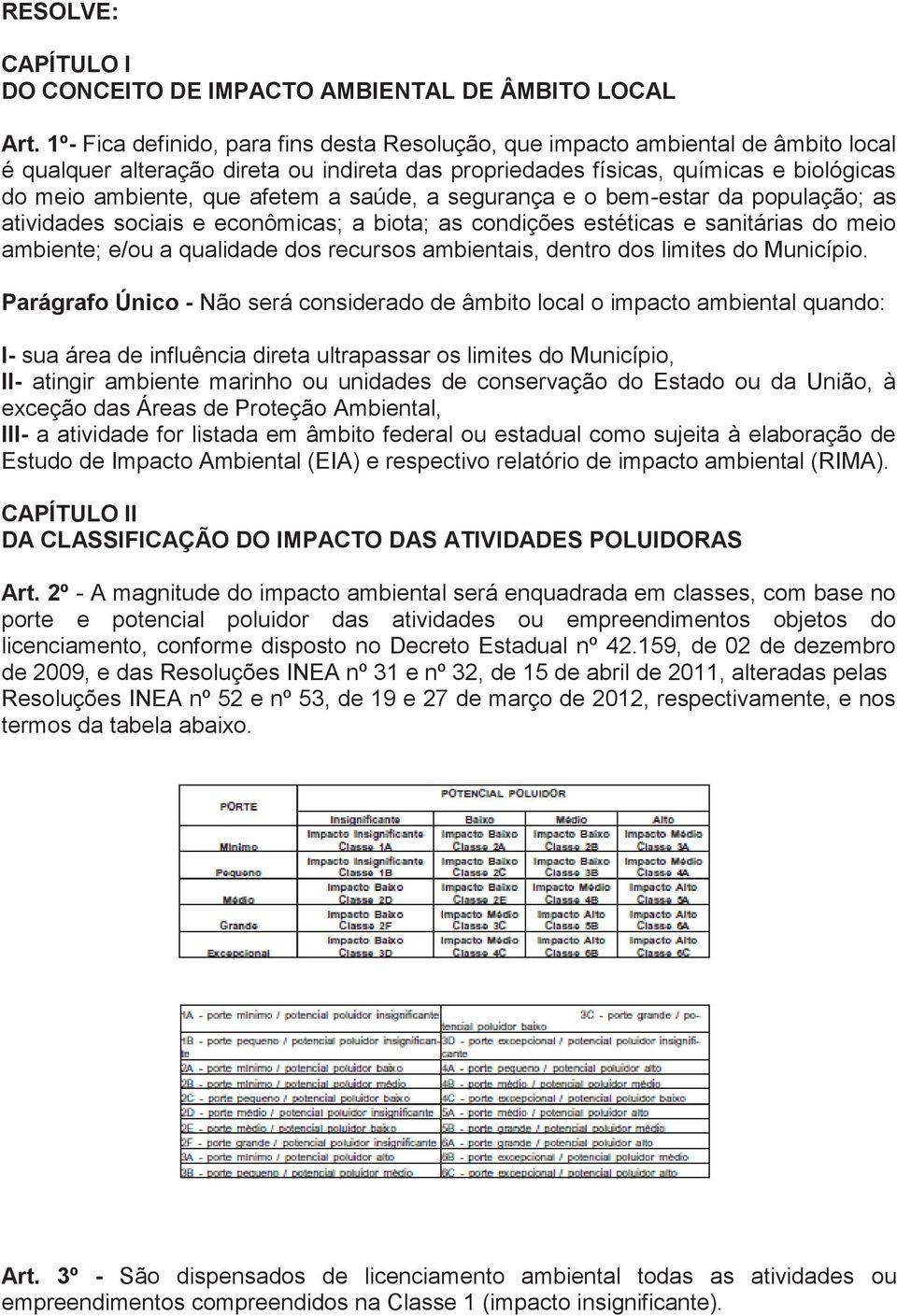 afetem a saúde, a segurança e o bem-estar da população; as atividades sociais e econômicas; a biota; as condições estéticas e sanitárias do meio ambiente; e/ou a qualidade dos recursos ambientais,