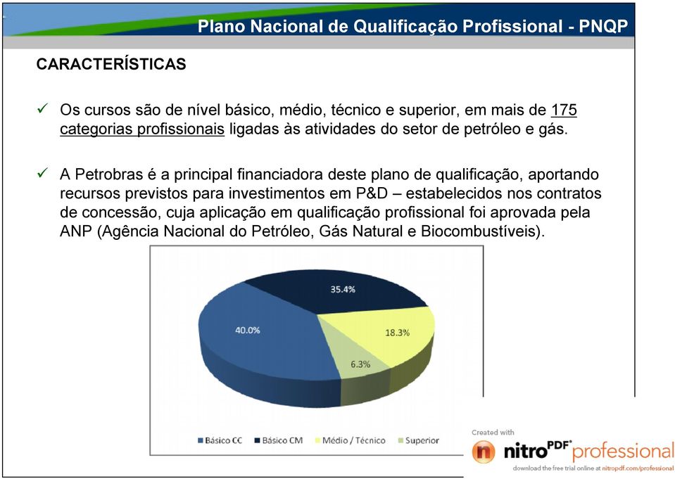 A Petrobras é a principal financiadora deste plano de qualificação, aportando recursos previstos para investimentos em P&D