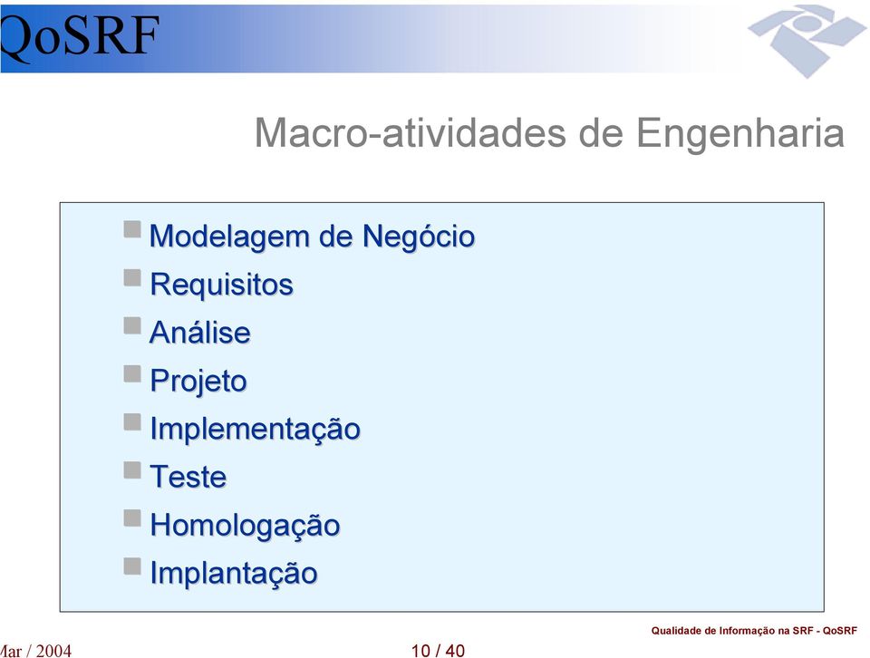 Análise Projeto Implementaçã ção