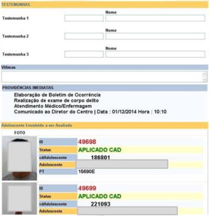 8. Ao clicar na aba RO, o Defensor será