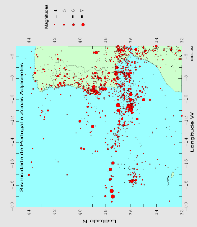 2.8 Sismicidade Em Portugal Continental podem considerar se, genericamente, duas zonas sismicamente activas capazes de gerar eventos de magnitude elevados (M> 6) e causadores de impactos humanos e