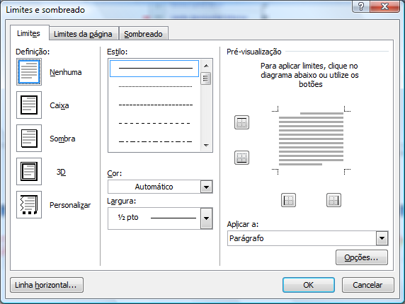 4º Aparece então a seguinte janela: INSERÇÃO DE IMAGENS: Para inserir imagens no seu texto, clique no Friso Inserir