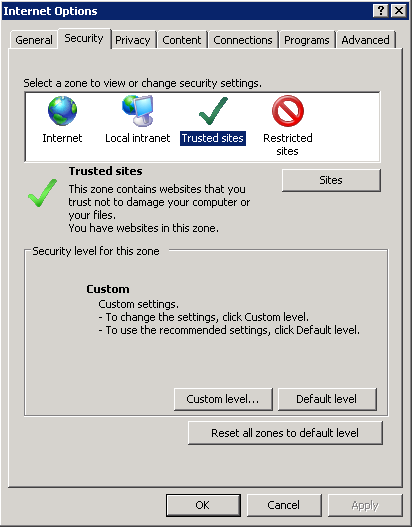 2. Configurando opções de segurança do Internet Explorer a.