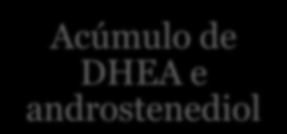 HAC - Deficiência de 3β-hidroxiesteróide desidrogenase Ausência de síntese de progesterona a