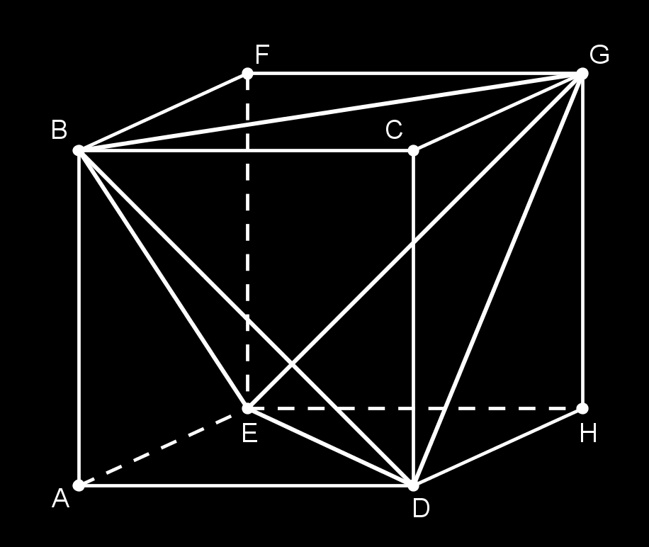 Observando a figura, a reta de interseção entre a base e uma das faces, BCE, contém BC.