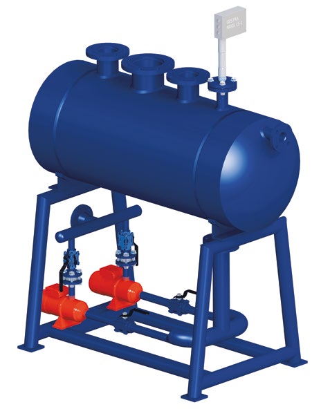 SOLUÇÕES MONTADAS PARA BOMBEAMENTO DE CONDENSADO. Unidade de Bombeamento com bomba auto-operada. Bomba de Condensado Unidade de Bombeamento com bomba centrífuga.