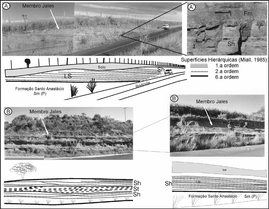 Arcabouço tectono-estratigráfico e evolução das Bacias Caiuá e Bauru no Sudeste brasileiro sentadas por Landim & Soares (1976) indicaram que esses arenitos maciços tinham grande semelhança com os