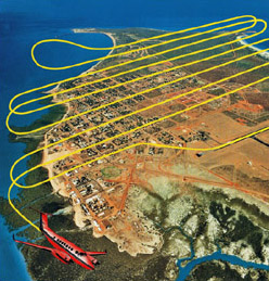 A etapa de Cobertura Aerofotogramétrica consiste nos trabalhos de fotografar toda a área a ser levantada empregando-se câmara