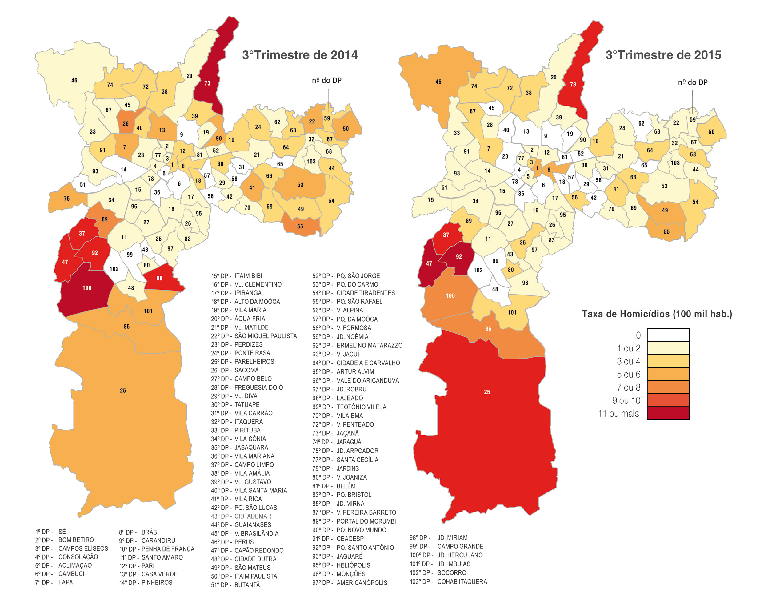 Mapa 1 - Distribuição Espacial das Ocorrências de Homicídio Doloso na Capital