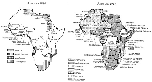 Africanidades: alguns aspectos da História Africana dos Negros no Brasil; Divisão política da África a partir da presença dos colonizadores Divisão