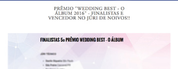 PRÊMIO WEDDING BEST MELHOR ÁLBUM DE CASAMENTO DO BRASIL Em 2016 as noivas escolheram o nosso álbum como o melhor do Brasil Sobre o Prêmio No começo de 2016 tivemos a grande notícia, fomos premiados