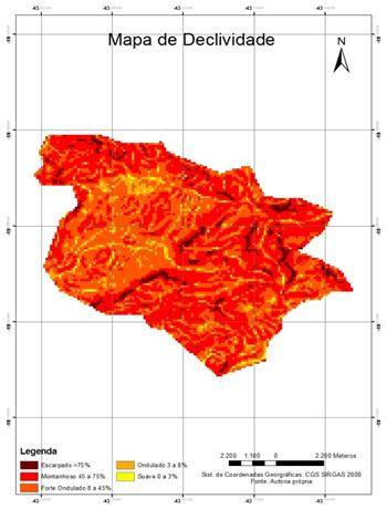 Belo Horizonte/MG 24 a 27/11/2014 Figura 1: Mapa de curva de nível do município de João Molevade/MG, com cotas variando entre 50 metros.
