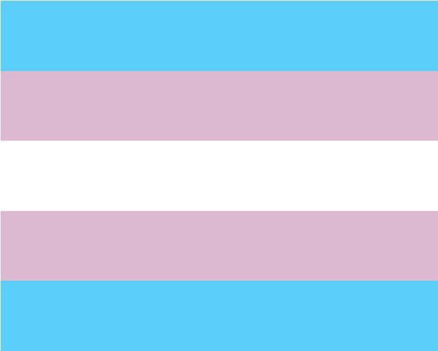 Bandeira do Orgulho Transgênero Sobre a bandeira, sua autora, Mônica Helms, comenta: Azul para meninos, rosa para meninas, branco para quem está