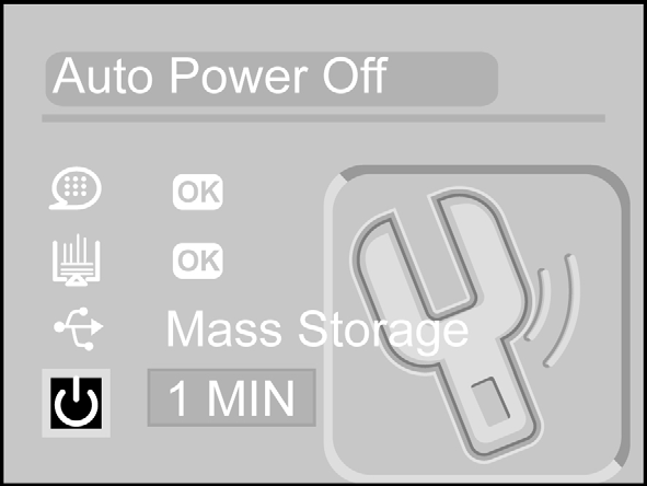 4.3.5 Desactivação automática Utilize a função de desactivação automática para desligar a máquina após um período de inactividade para poupar energia.
