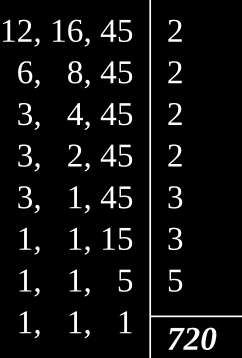 . Escrever o número a ser decomposto;. Traçar uma linha vertical ao lado do número; 3. Determinar o menor número primo divisor do número à esquerda. 4.