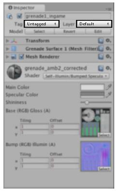 Conceitos sobre a Unity INSPETOR Use o menu drop-down de Layer para associar um layer de renderização a seu GameObject.