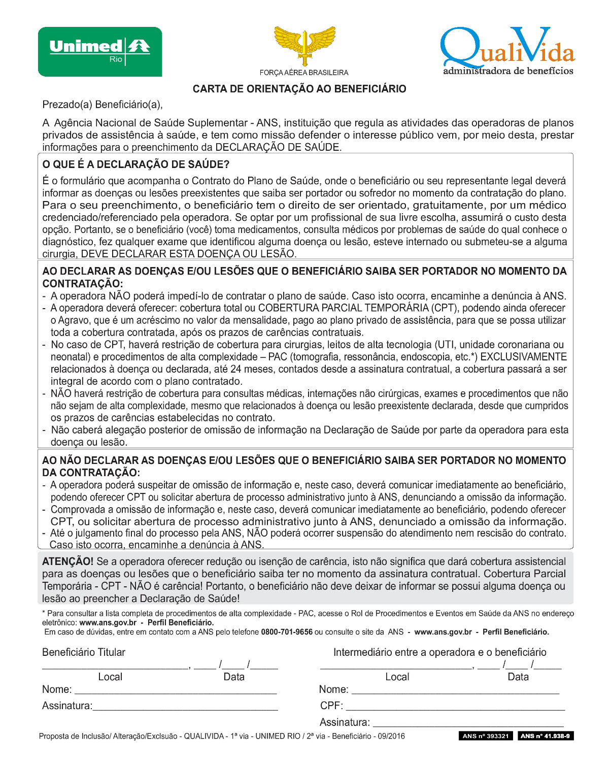 Contrato Pagina 04 A assinatura do proponente titular deve