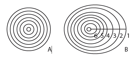41 Figura 12 Onda A, fonte estacionaria, e Ondas B, fonte em movimento. Fonte: ANA, 2009, p. 63.