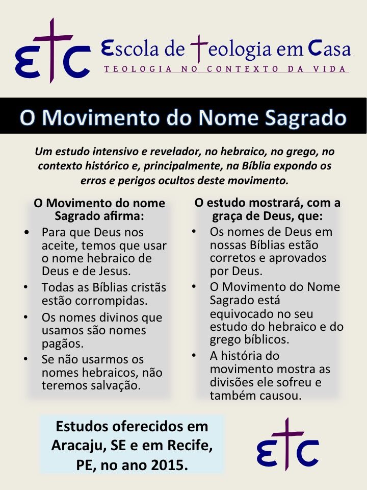 ETC Catálogo de disciplinas e estudos 2016 Álvaro C. Pestana NS289 O movimento do nome sagrado.