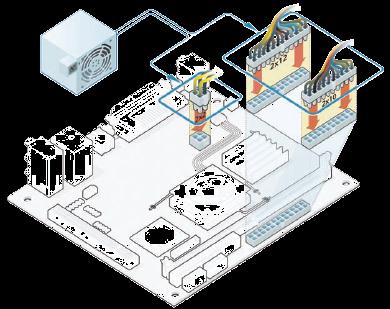 CONECTOR DE ALIMENTAÇÃO A fonte de energia alimenta a placa-mãe com uma tensão de 12v, por meio de um conector