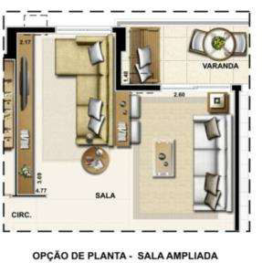 VENT RESIDENCIAL Apartamentos 3 quartos Área = 74m² 100% Revestido piso e paredes Varanda integrada à cozinha Ponto de elétrica na varanda Opção de Sala