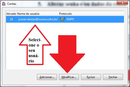 Aparecerá aquela mesma caixa de configuração do usuário usada para criar a conta. Altere o que desejar e clique em salvar. Mas, cuidado!