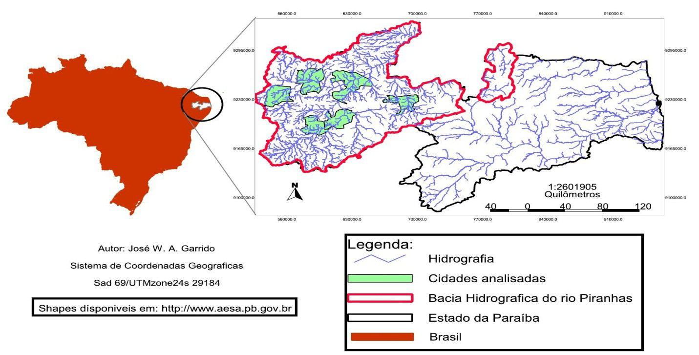 METODOLOGIA Neste estudo foram utilizadas séries históricas de dados pluviométricos diários observadas em