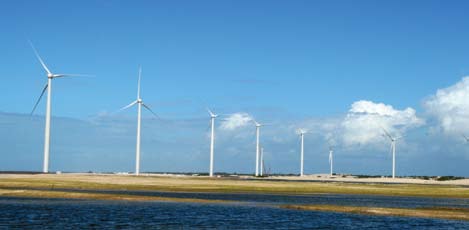 bons ventos no brasil A empresa tem em operação três parques eólicos no Brasil de 100 MW, localizados no Ceará.