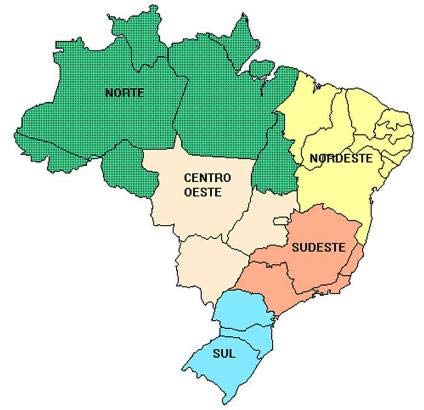 O Brasil e as suas Macro Regiões Segundo o IBGE, em 2007, 45% do PIB foi gerado nos estados de São Paulo e do Rio de Janeiro: é uma das mais importantes