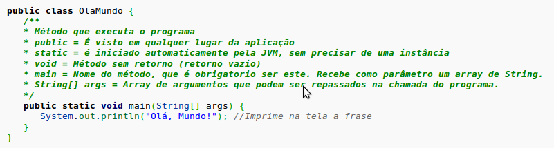 Exemplo de Código Java Unidade
