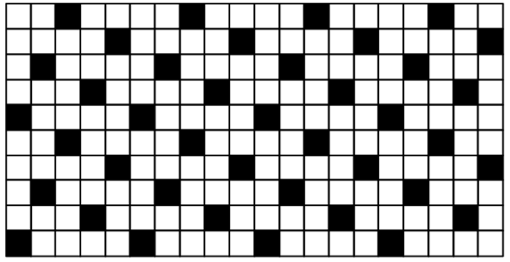 QUESTÃO A3 - A parede de uma cozinha industrial será revestida por azulejos quadrados brancos e pretos, segundo o padrão representado na figura a seguir, que vai ser repetido em