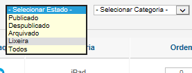 Ao clicar em Home, podemos definir como deverão ser mostrados os conteúdos na home (página inicial). Mais a frente vamos trabalhar com menus personalizados.