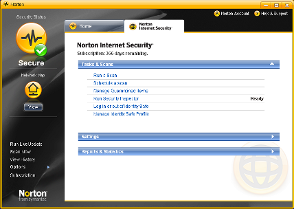 Introdução Explorando a janela principal 9 Para explorar a janela principal Consulte Inicialização do Norton Internet Security na página 7. 1 Inicie o Norton Internet Security.