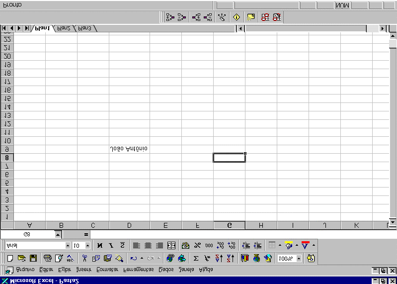 UFRGS - Instituto de Informática maio de 1999 11 Fig. 4.1: A janela de edição do Excel Atalho: você pode ativar o Excel e abrir a sua Pasta de Trabalho (se esta já existir) em um único passo.