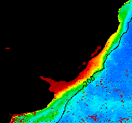 Variabilidade Sazonal da Cor do Oceano - clorofila