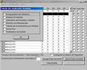 apresentará a tela com valores padrão a qual poderá ser alterada. f) Valores Padrão: A qualquer hora caso for acionada a tecla no software Valores Padrão serão apresentados os valores iniciais.