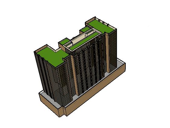 54 Figura 12 Telhado verde na cobertura da edificação (fonte: elaborado pelo autor) O tipo de telhado verde escolhido é de placas pré-moldadas e justapostas, com o intuito de manter a uniformidade da