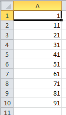 Listas de entrada O próximo valor sempre será calculado somando-se 10 ao valor anterior Define o valor a ser incrementado para calcular o próximo valor da lista.