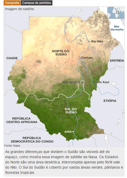 Sudão do Sul Quase não tem estradas; também faltam escolas e serviços de saúde para a população Lucros do
