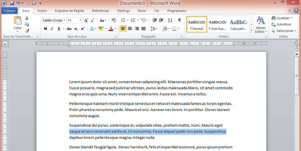 ELABORADO POR MARCO SOARES 16 Selecionar uma linha clicando atrás da linha Para selecionar uma determinada linha,