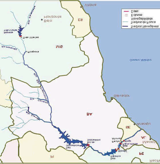 Controle de Cheias Bacia do Rio São Francisco Área Total: 645.
