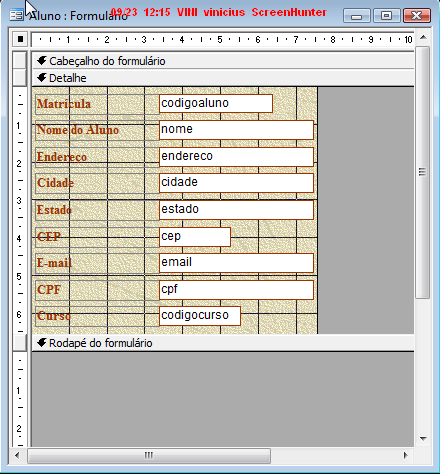 Modo Design, clique em qualquer parte do formulário. No menu Exibir, clique em Ordem de Tabulação. Clique no nome da seção do formulário cuja ordem de tabulação deverá ser alterada.