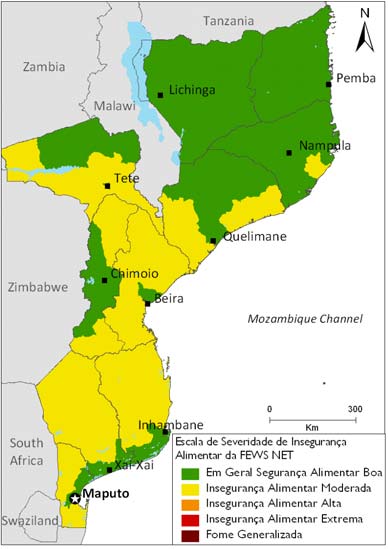 Perspectiva da Segurança Alimentar em MOÇAMBIQUE Abril a Setembro de 2010 Os alimentos estão disponíveis na maior parte dos mercados, incluindo alimentos verdes provenientes das colheitas no norte.